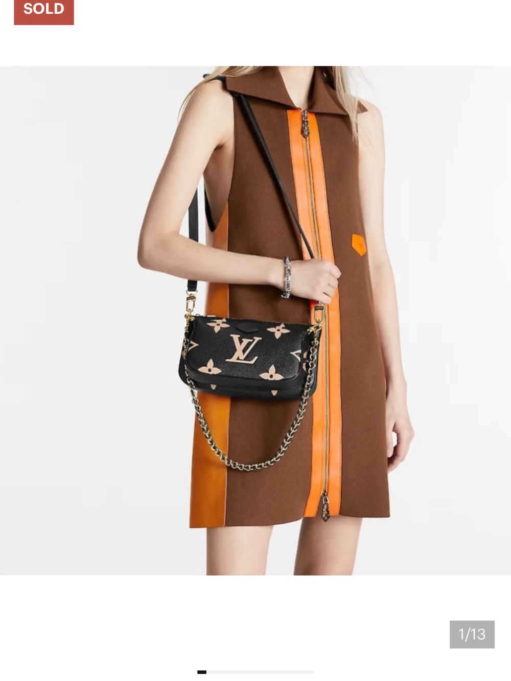 LOUIS VUITTON Empreinte
Monogram Giant Multi Pochette
Accessories Black/Beige.